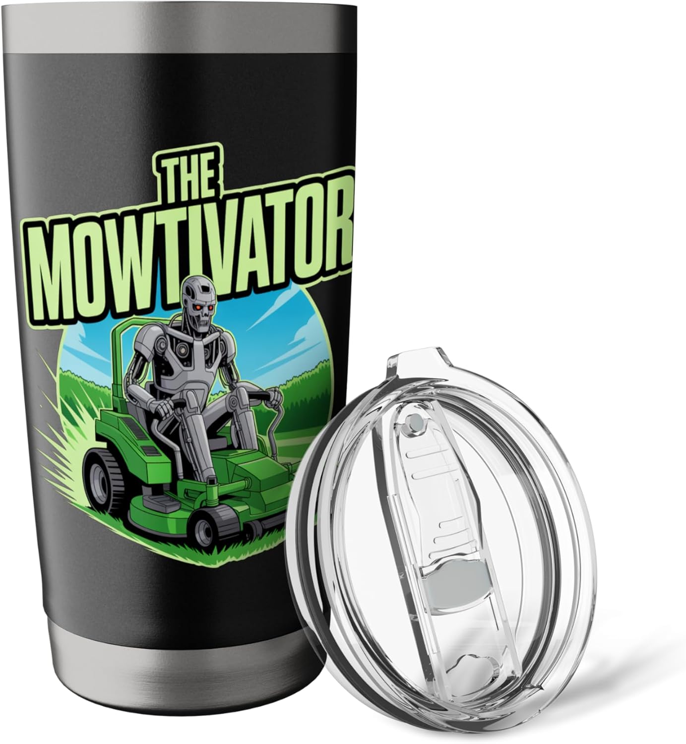The MOWtivator/Zero-turn Funny Lawn care. Stainless Steel Insulated Tumbler