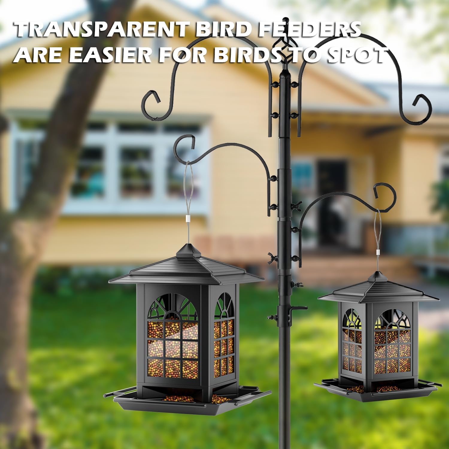 Birdream 2 Pack Bird Feeders for Outdoor Hanging, Assembly Required, 1