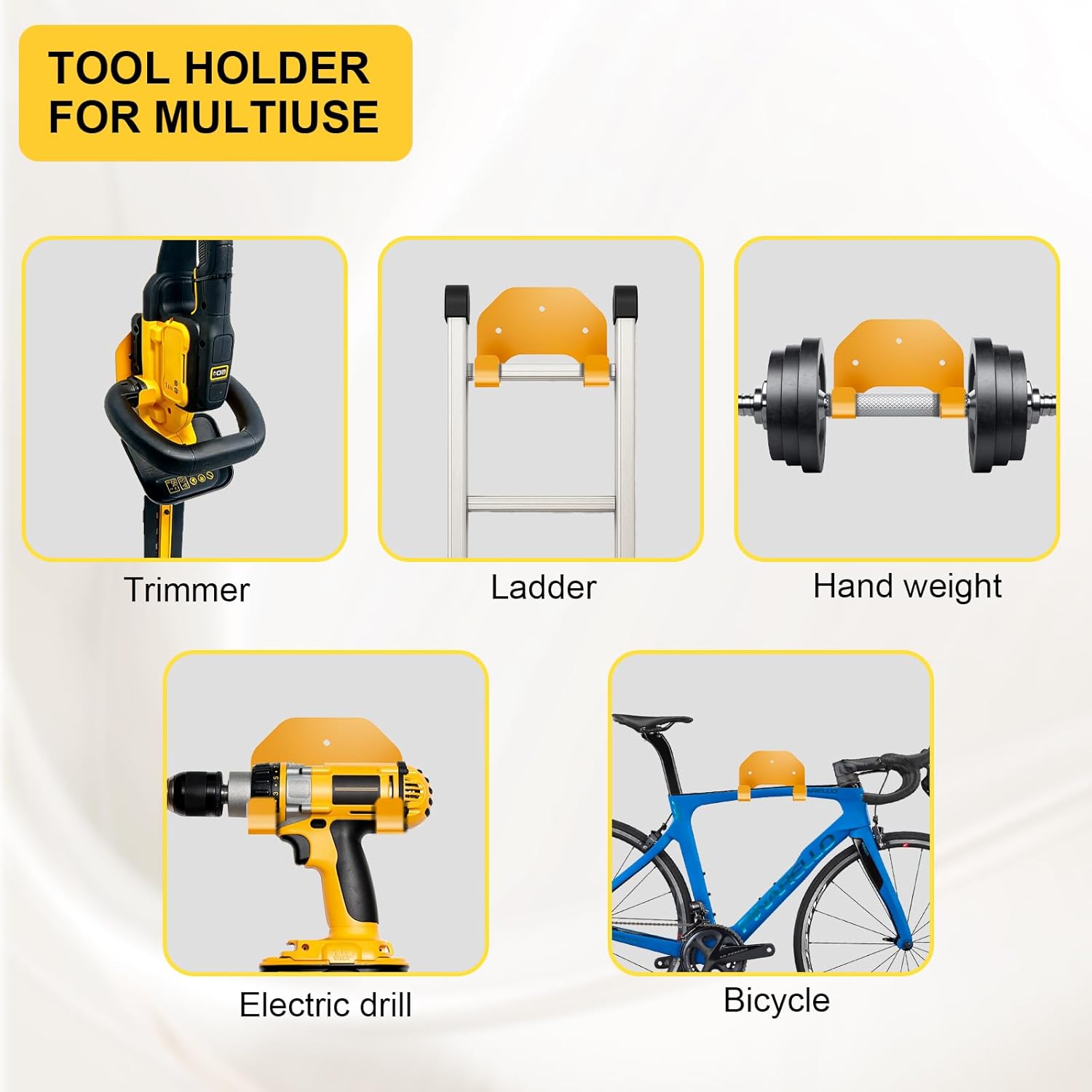 Hedge Trimmer Rack, Wall-Mounted Tool Hanger Compatible with DCHT820B 