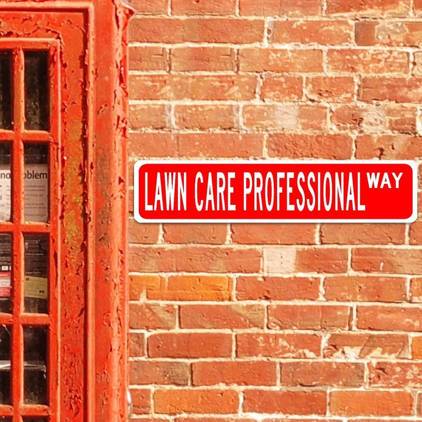 Lawn Care Professional Street Signs Customized Metal Sign Lawn Care Professional Decor Lawn Care Professional Gift Vintage Metal Wall Art Rustic Wall Sign for Bedroom Cafe Bar Office Garage