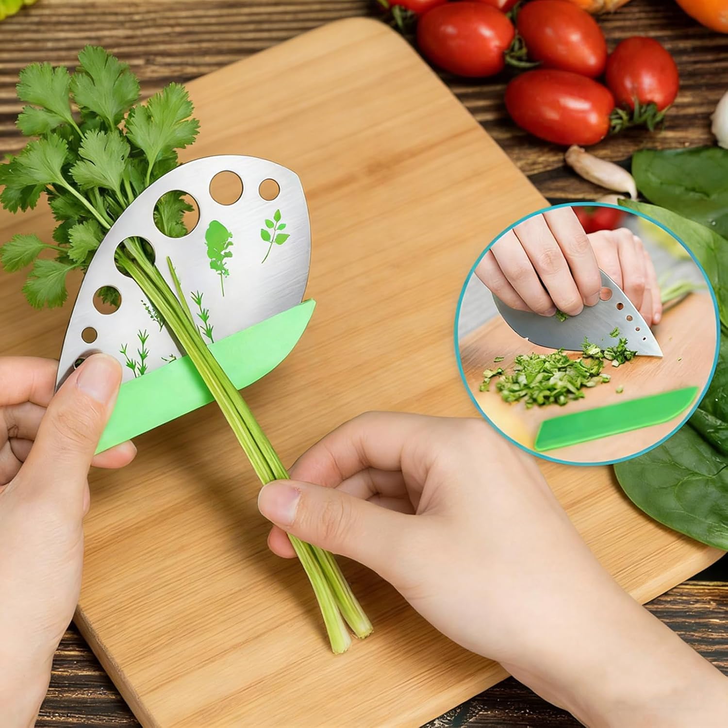 Herb Stripper, 2 Pcs 9 Holes Stainless Steel Kitchen Herbs Leaf Stripp