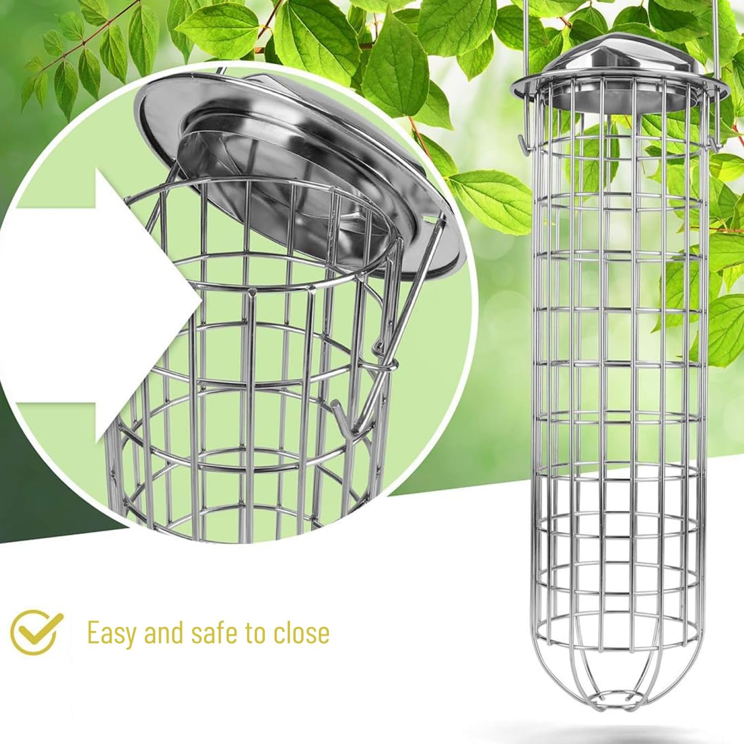 | Fat Ball Holder 12" - 5 Year Guarantee - Made of Rustproof Metal Bir