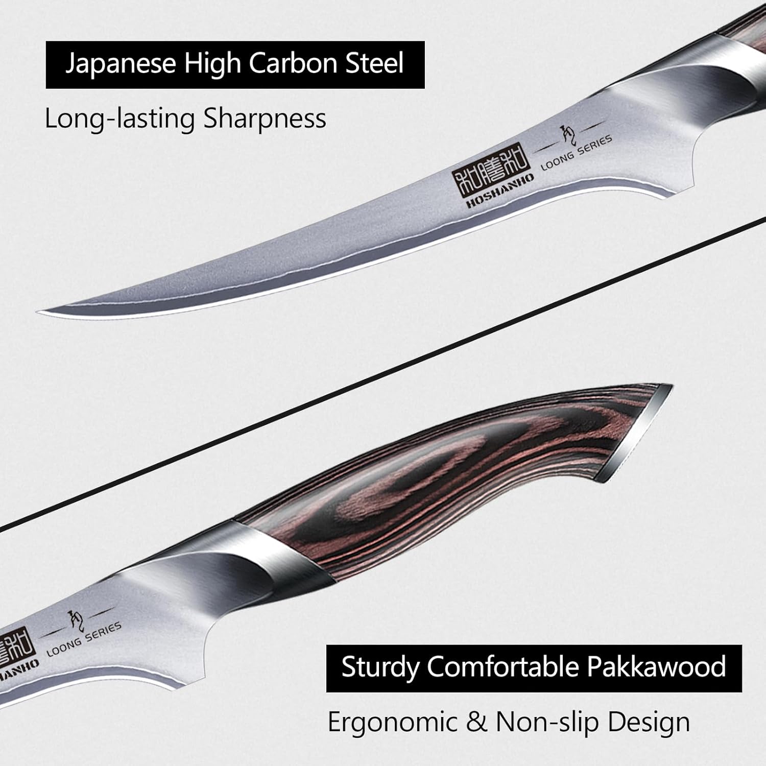 HOSHANHO Fillet Knife 7 Inch, Super Sharp Boning Knife in High Carbon 