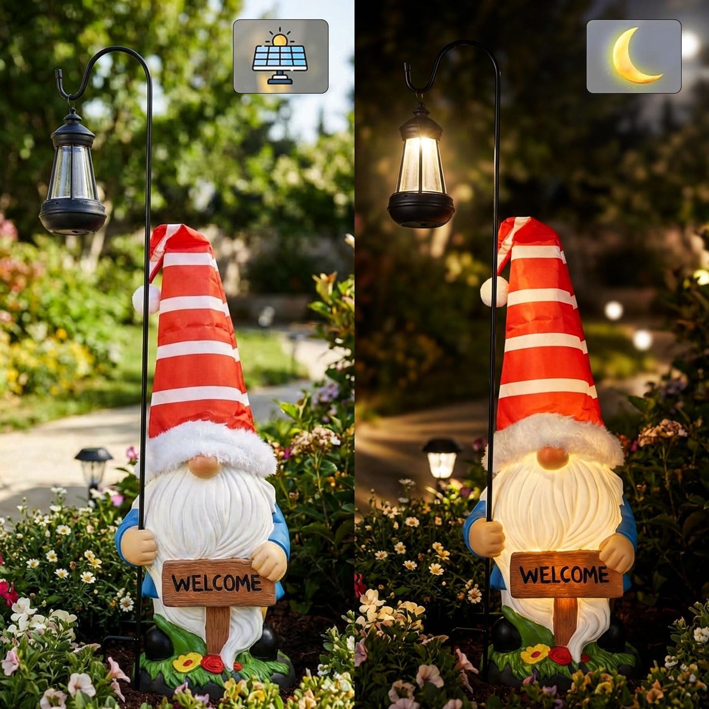 Solar Christmas Gnomes Outdoor Decor, 38 Inch Garden Gnomes for Yard Patio Lawn, Holiday Decorations Gifts for Women Mom Family