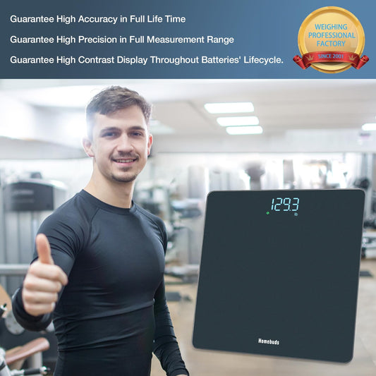 Homebuds Bathroom Scale for Body Weight, High Precision 0.1lb by Profe