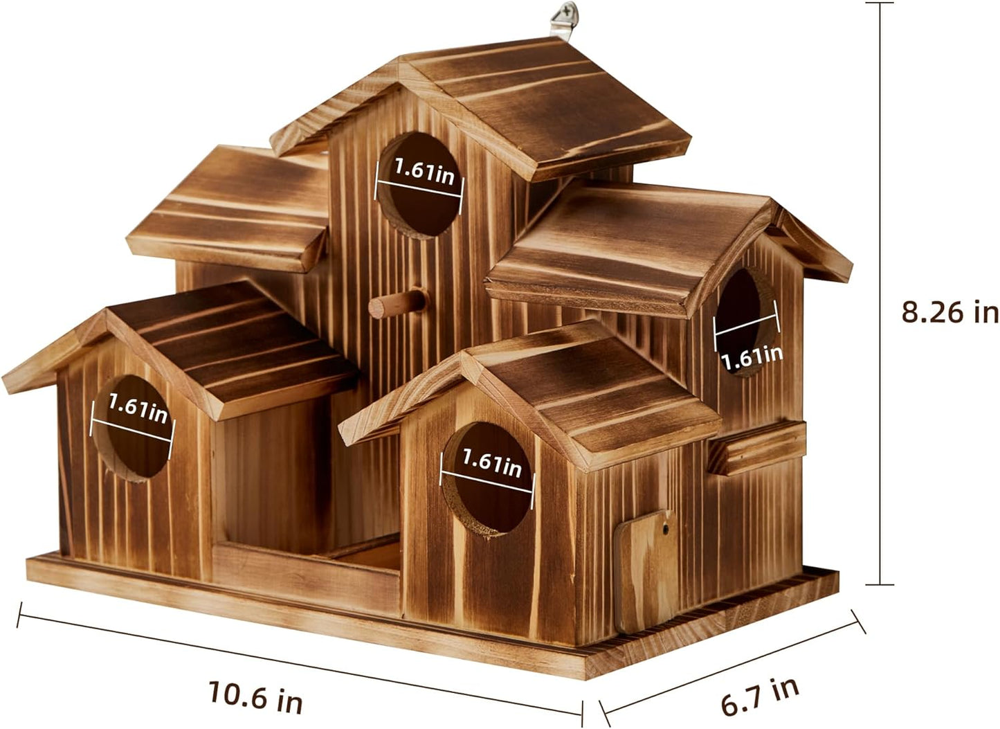 Bird House for Outside 5 Hole Bird Houses Room for 5 Bird Families Lar
