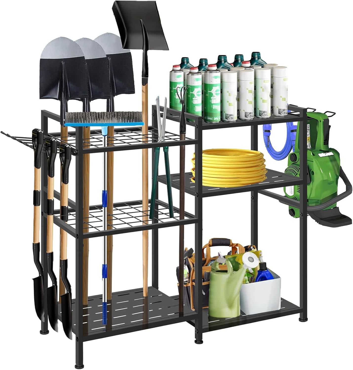 Garden Tool Organizer, 33.8×11.8×32inch Heavy-Duty Steel Garden Tool R