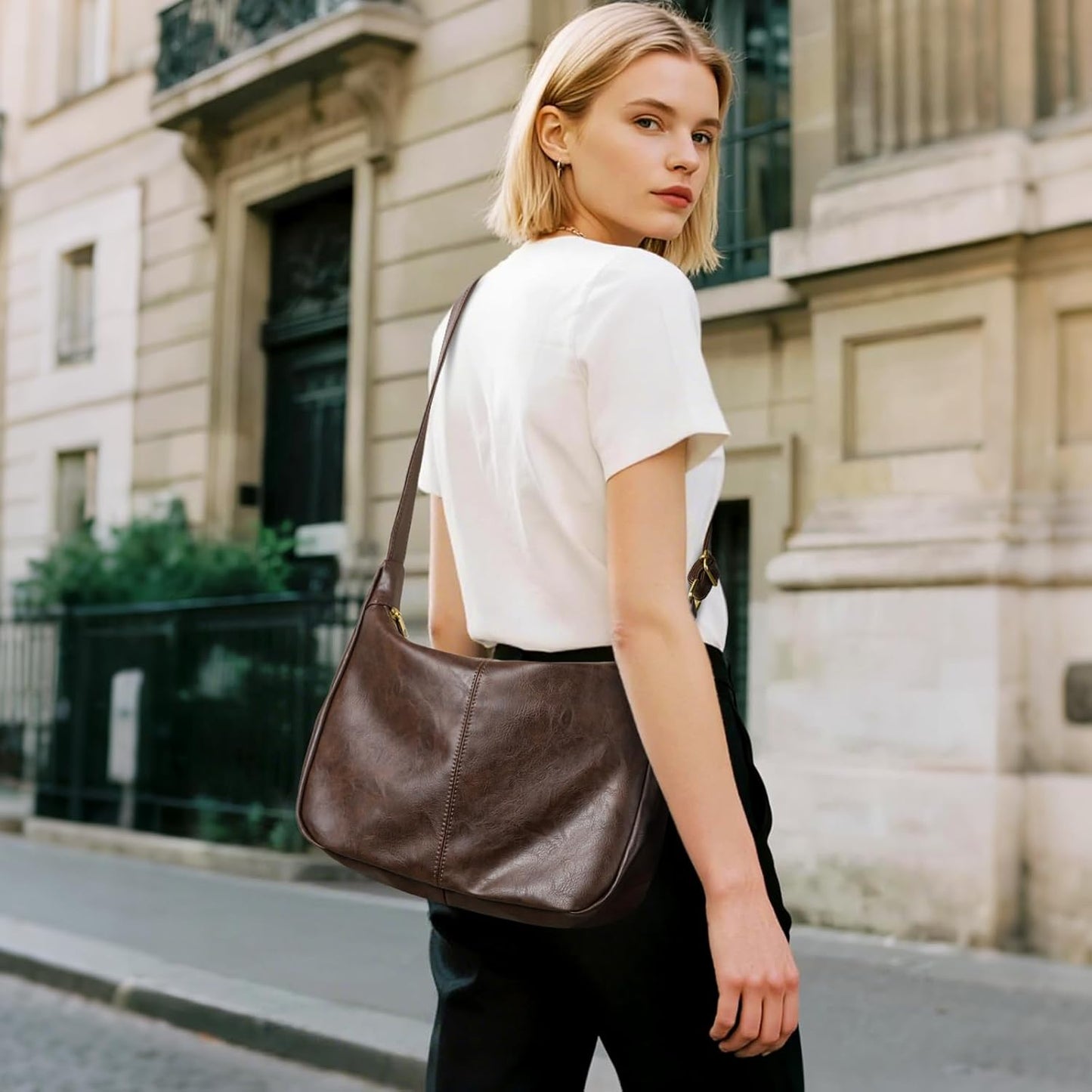 Sightor Hobo Bags for Women Leather Slouchy Bag Ultra Soft Vegan Purse