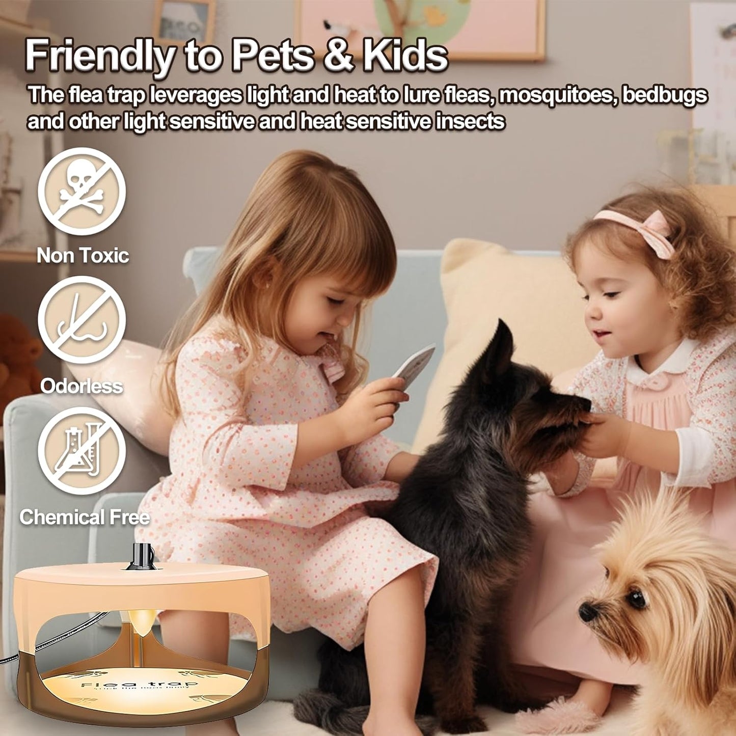 Flea Traps for Inside Your Home 2 Packs, Flea Trap Indoor Pest Control