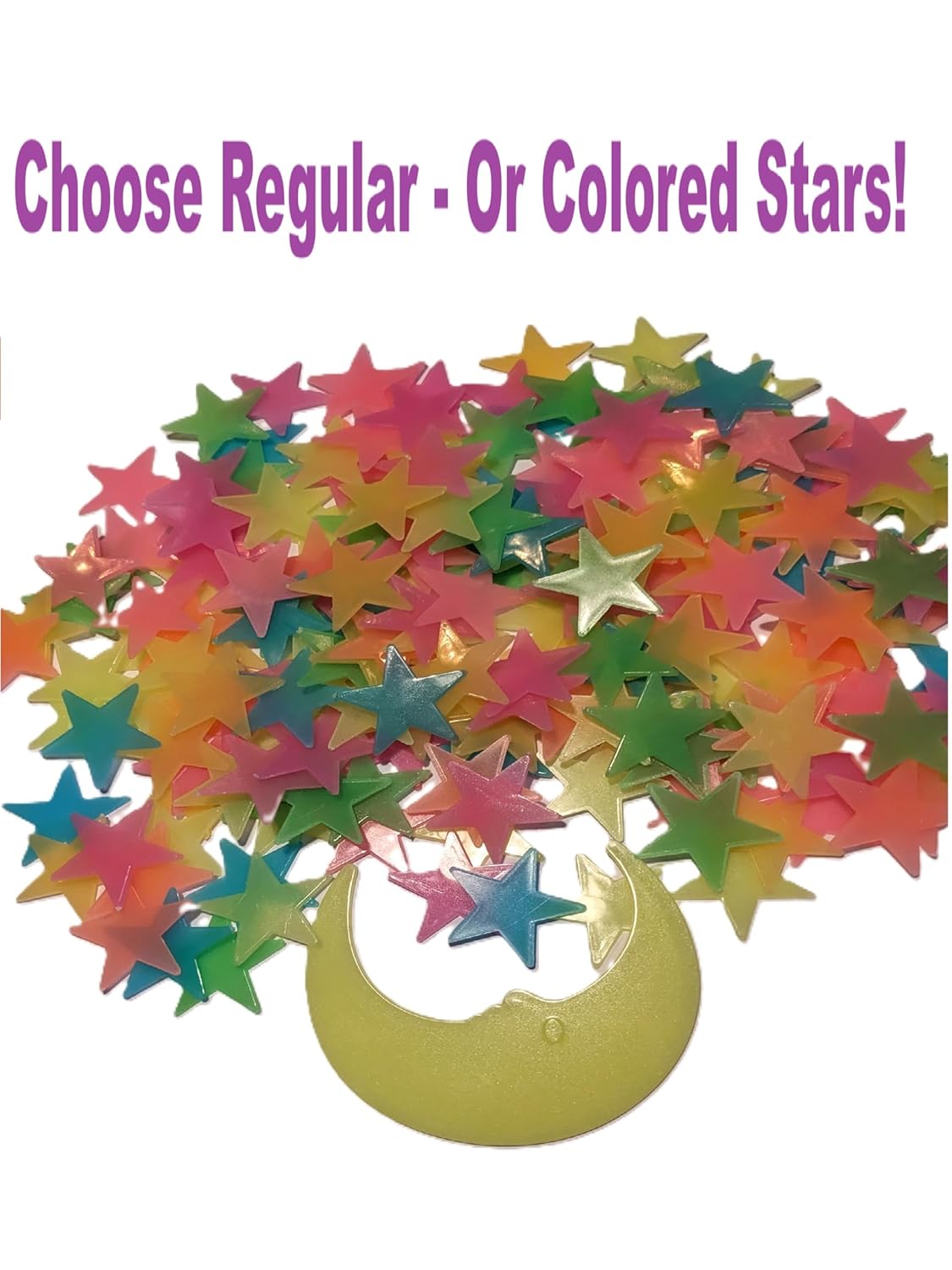 Glow in The Dark Stars - Includes Installation Material and Star map, 