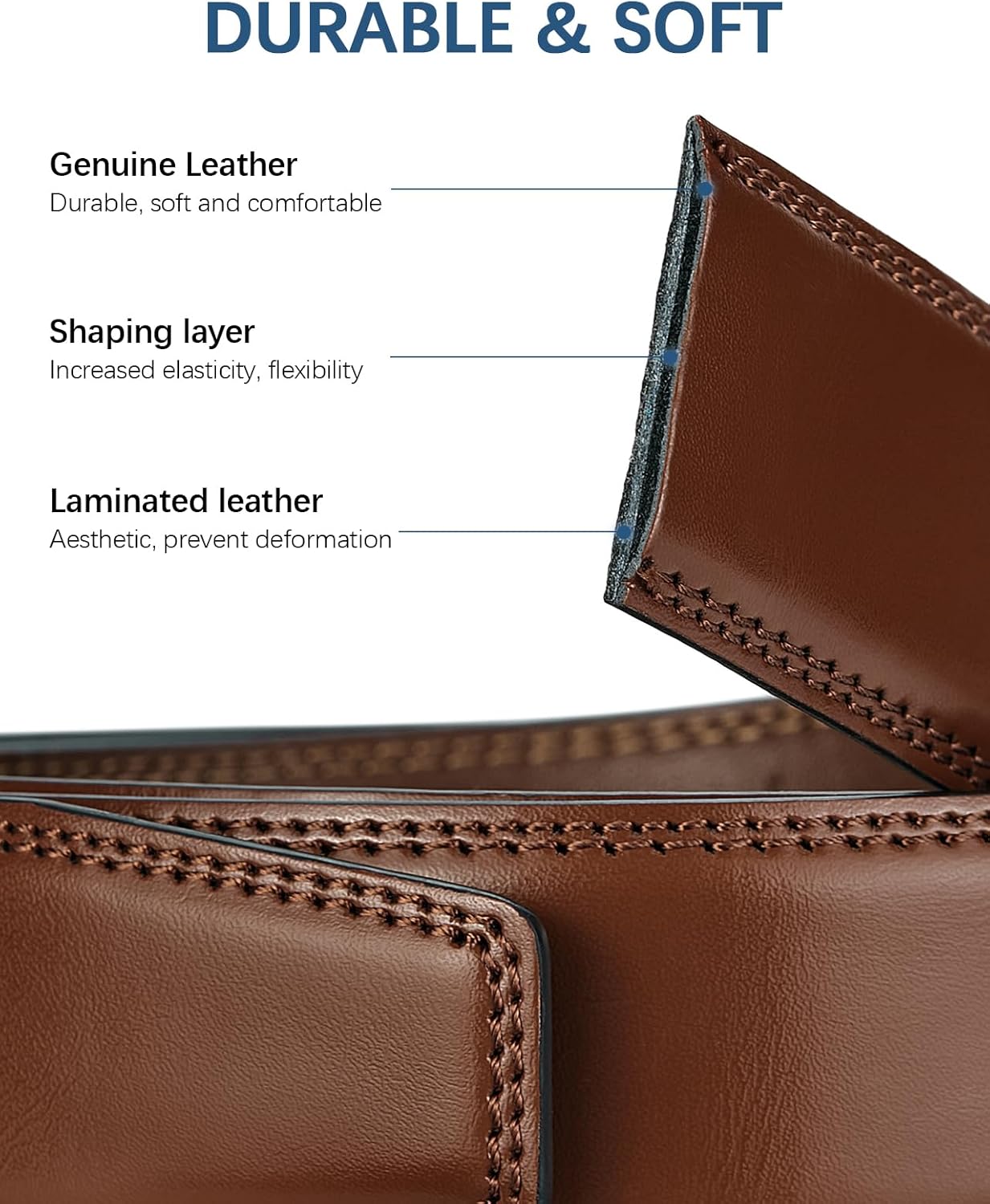 BOSTANTEN Belt Men Leather Reversible Belts for Men 1 3/8" for Casual 