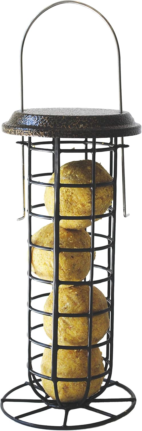 Wildlife Sciences Suet Ball Feeder and Suet Balls | Suet Ball and Feeder Combo | 4 Suet Balls and 1 Suet Feeder for Wild Birds