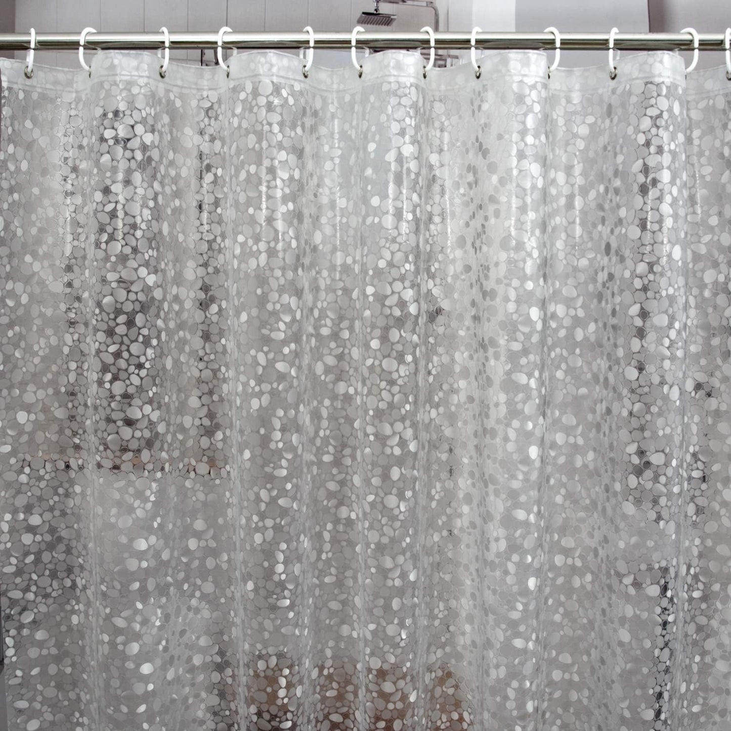 Bostofy Waterproof Shower Curtain Liner 8G EVA Thick Shower Curtain wi