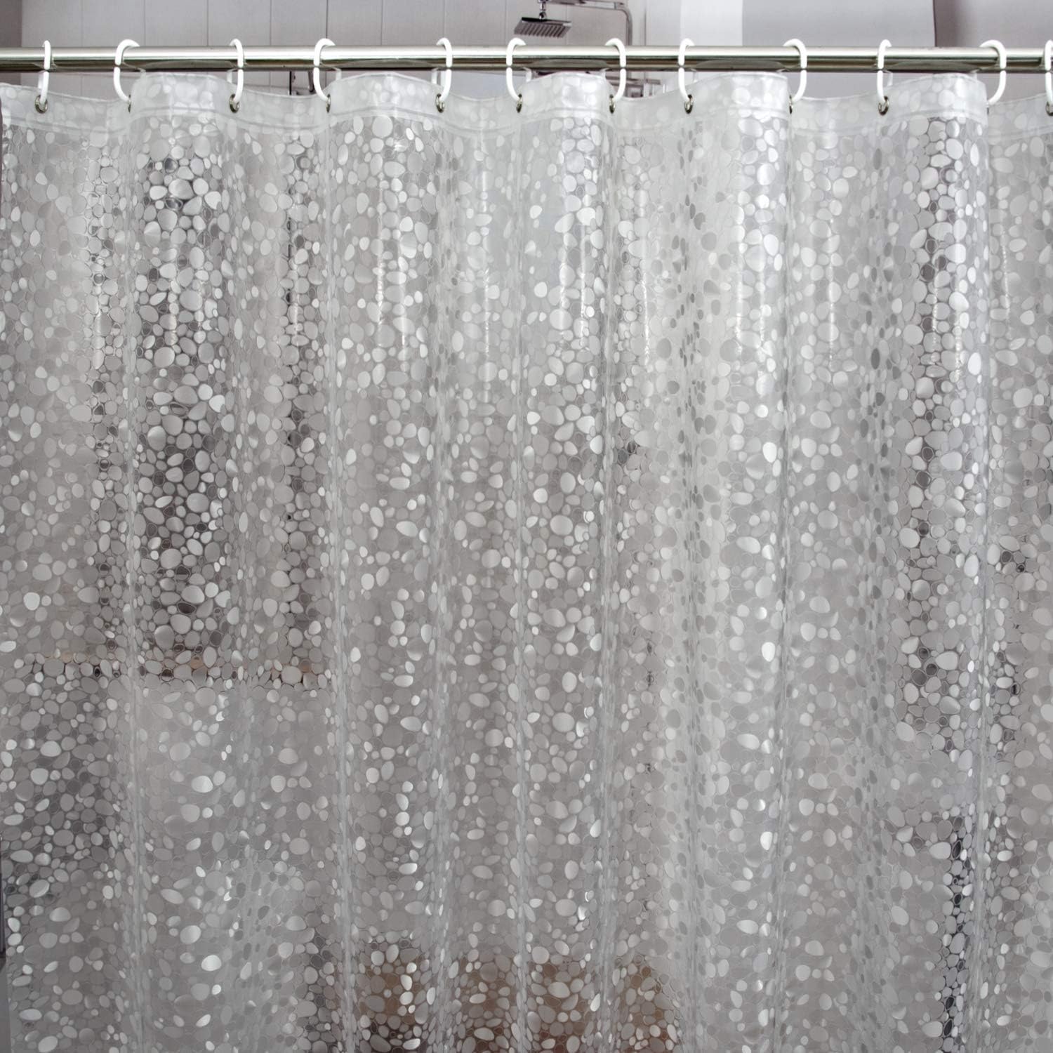 Bostofy Waterproof Shower Curtain Liner 8G EVA Thick Shower Curtain wi