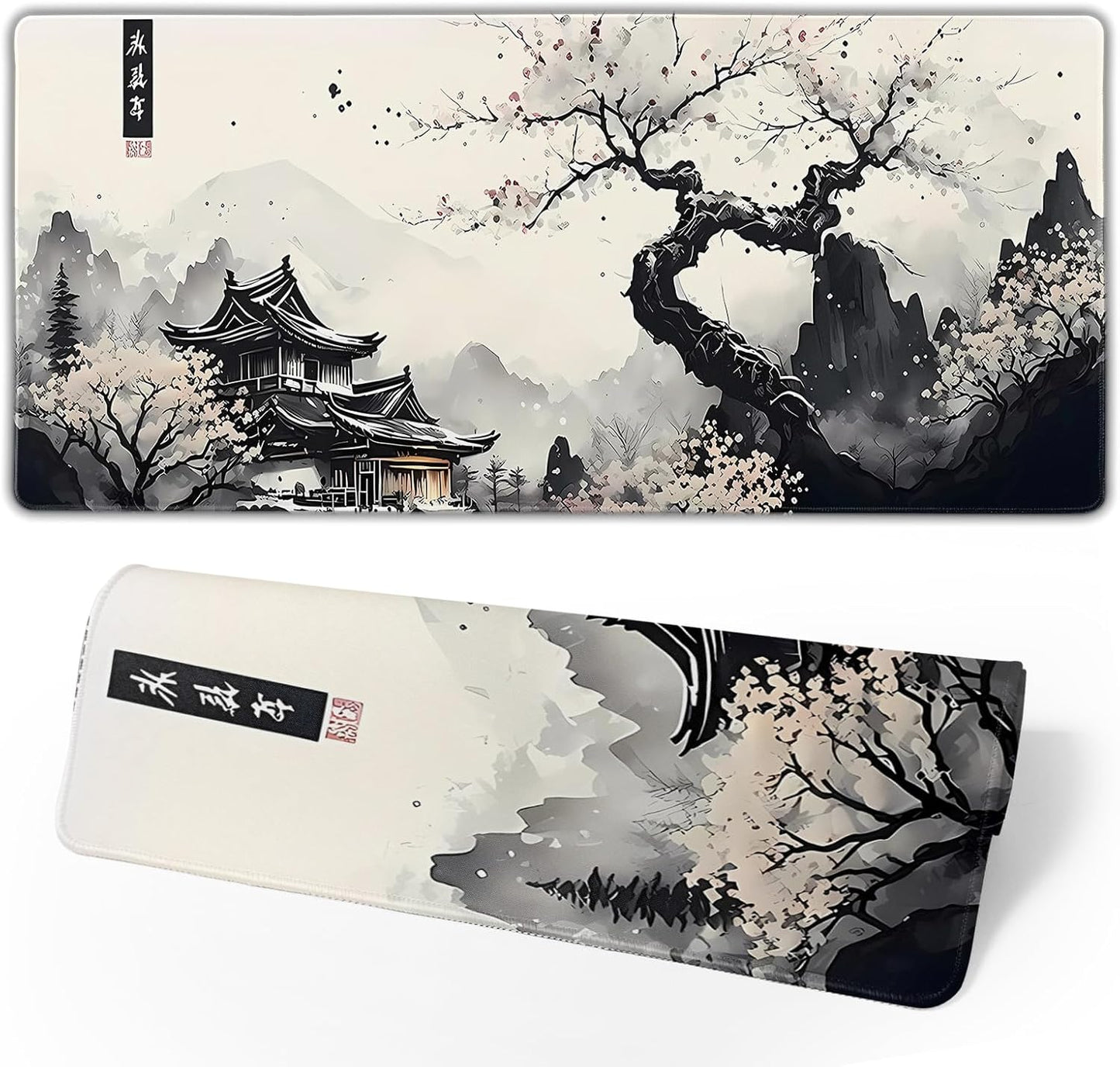 Japanese Mouse Pad, Large Japanese Desk Mat, XL Anime Gaming Keyboard 