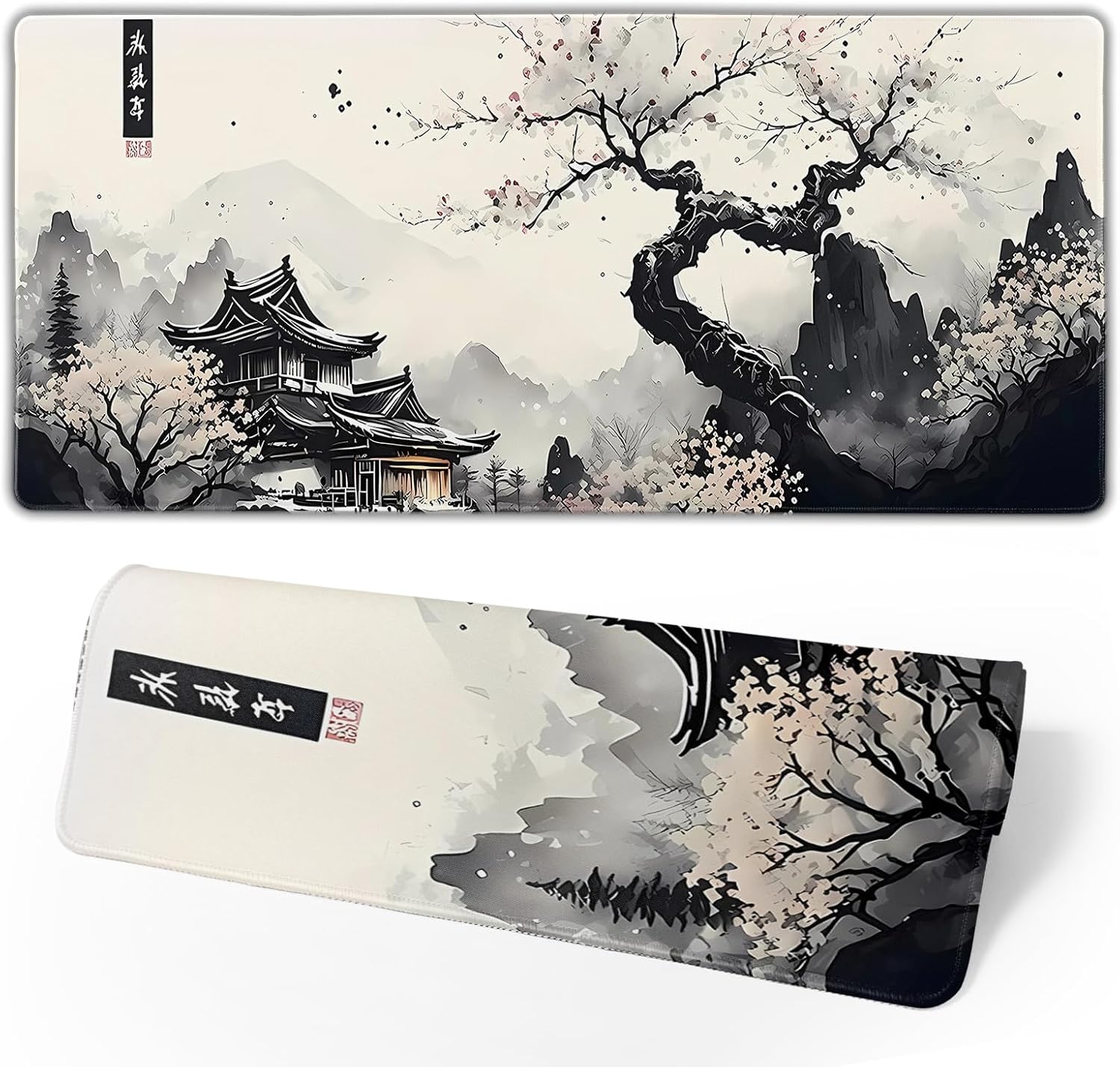 Japanese Mouse Pad, Large Japanese Desk Mat, XL Anime Gaming Keyboard 
