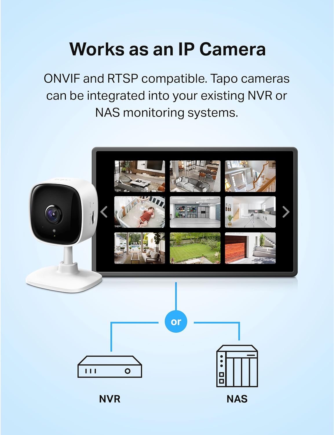 TP-Link Tapo 1080P Indoor Security Camera for Baby Monitor, Dog Camera