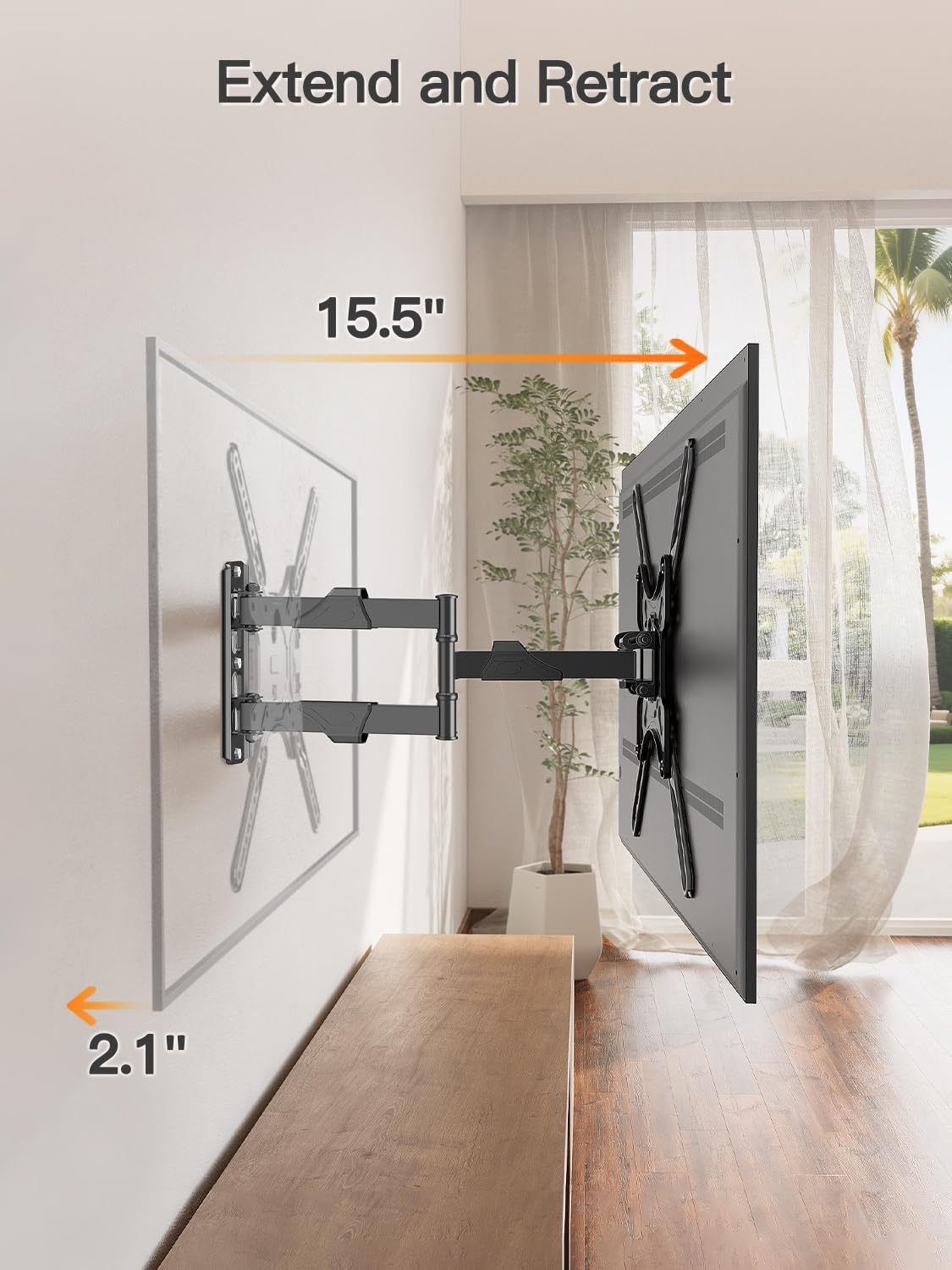 ELIVED TV Wall Mount for Most 26-60 Inch TVs, Swivel and Tilt Full Mot