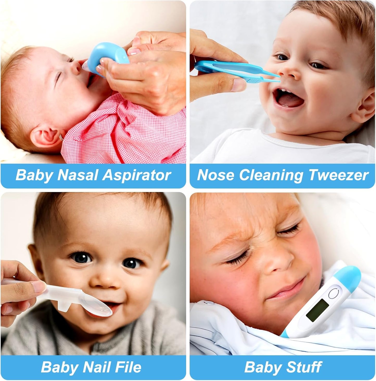 Baby Grooming Kit, Infant Safety Care Set with Hair Brush Comb Nail Cl