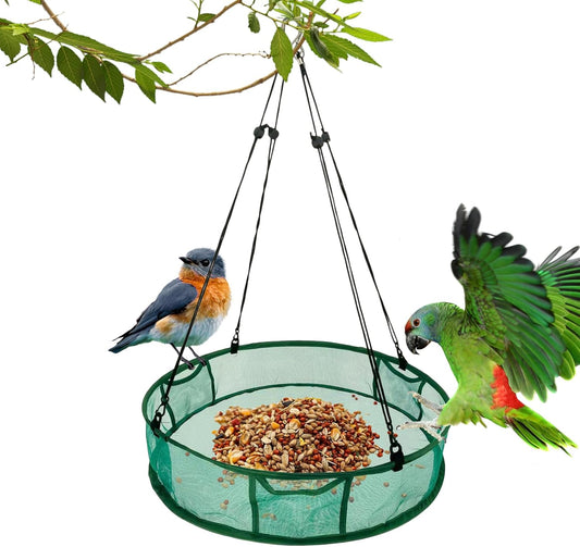 Bird Feeder, Weatherproof Food Holder, 20 Inch Adjustable Hanging Outdoor Feeder, Durable Material Construction, Garden Accessory, Perfect for Hummingbirds, Chickadees, Finches, Backyard, Patio
