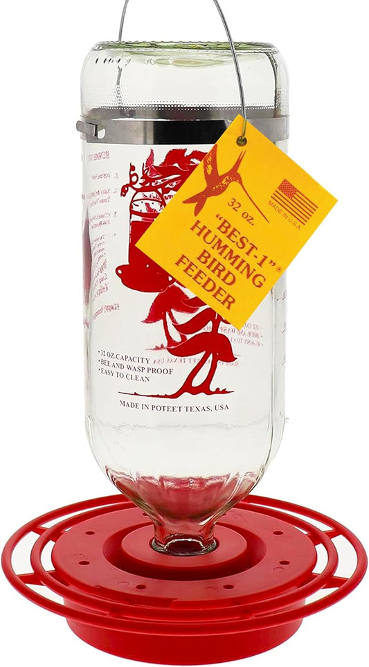 Birds Choice Best-1 32oz. Hummingbird Feeder, Clear (BEST32OZ)
