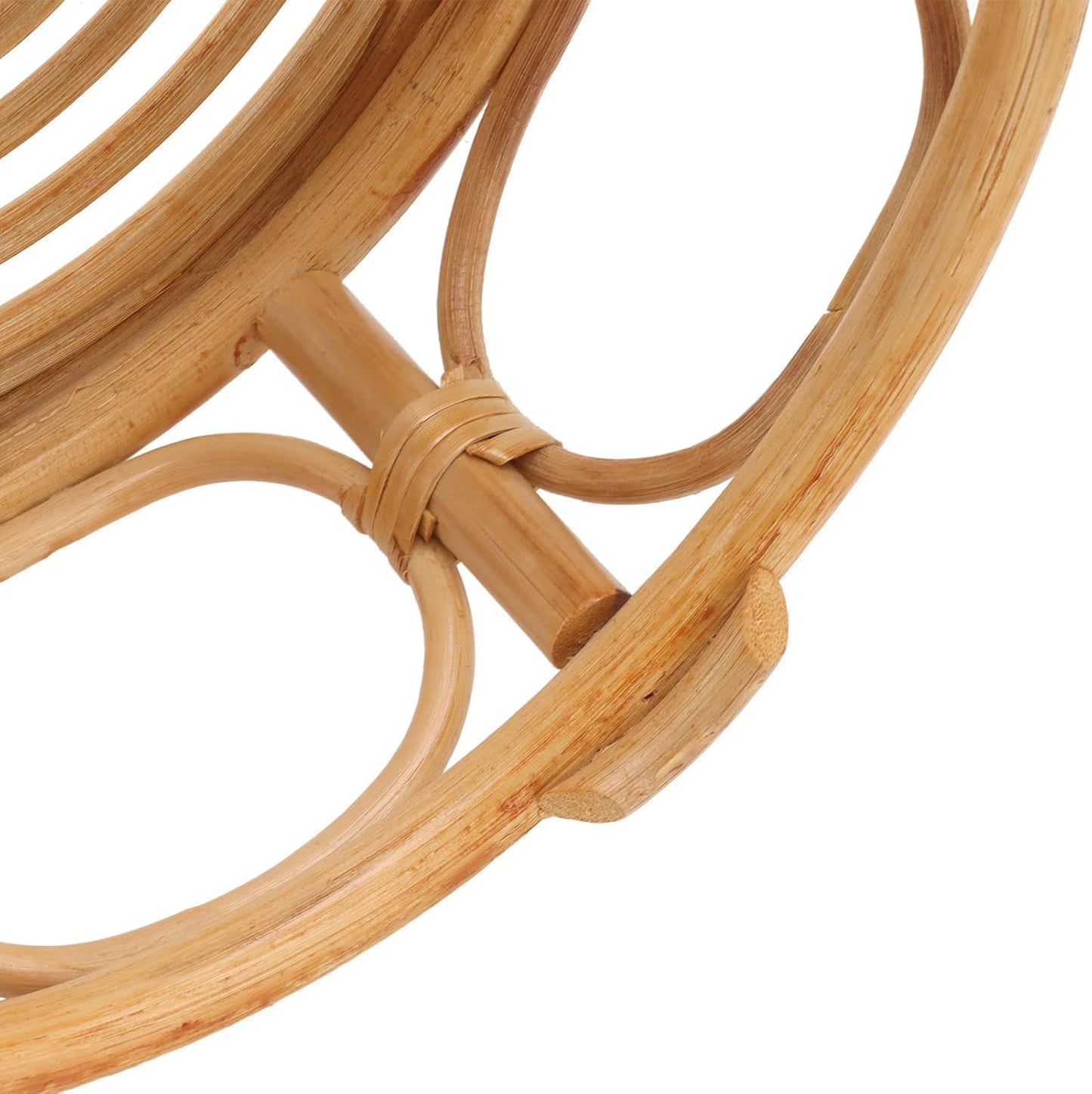 Indoor Rattan Plant Stand, Round Plant Rack, Handmade Rattan Plant Stand for Home, Garden, Yard (Rattan 2)