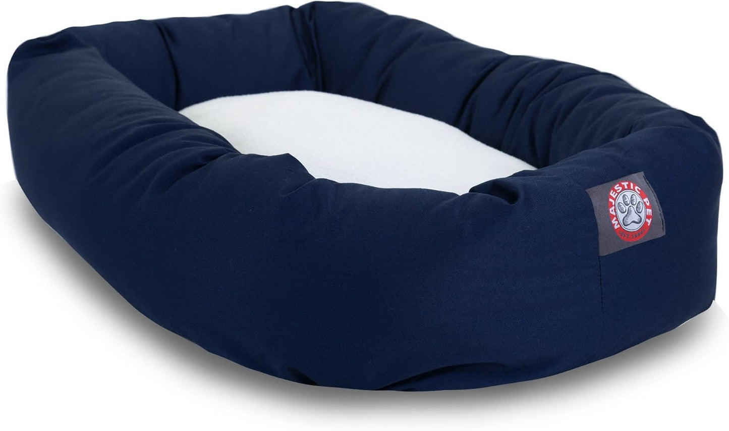 Majestic Pet 40 Inch Poly-Cotton Sherpa Calming Dog Bed Washable – Coz