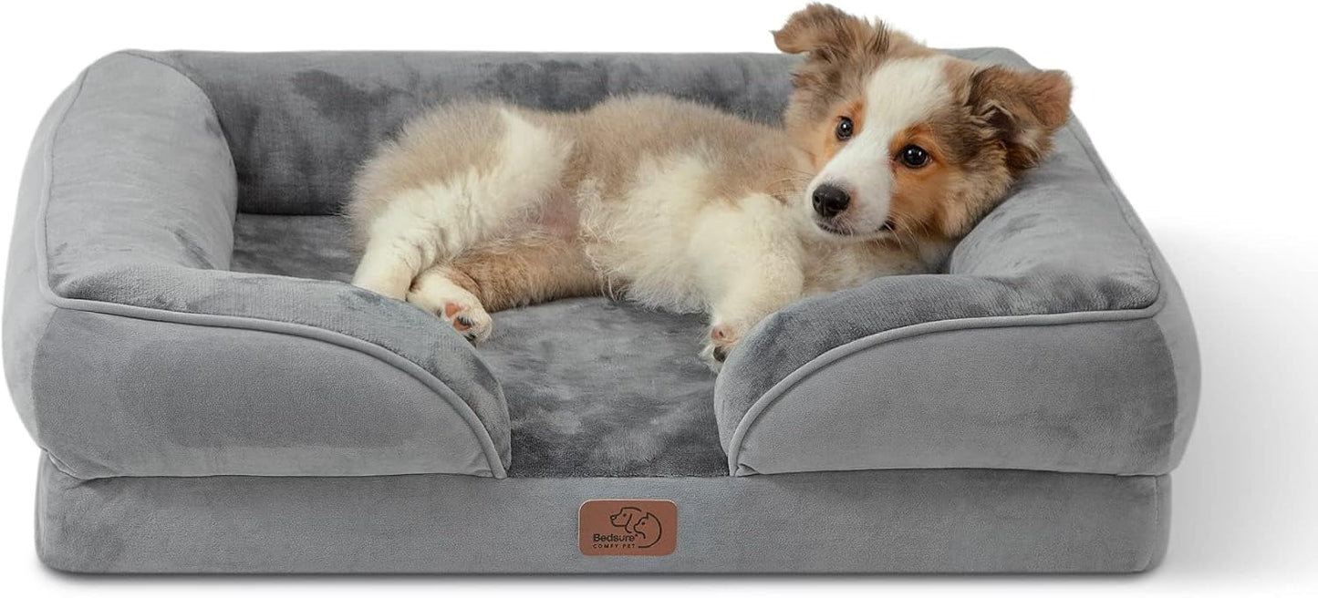Bedsure Orthopedic Dog Bed Medium Size Dogs - Washable Small Medium Do
