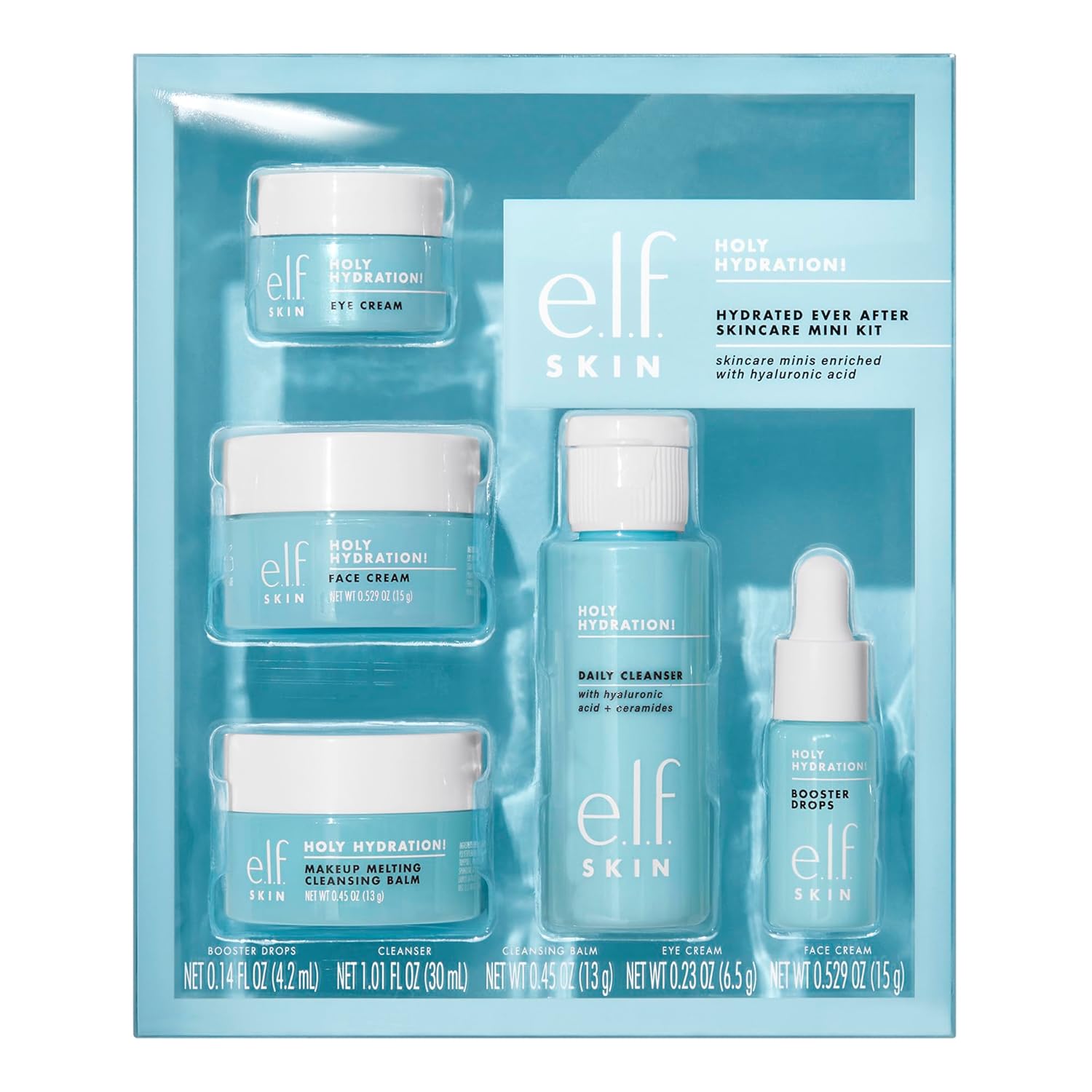 e.l.f. SKIN Holy Hydration! Hydrated Ever After Skincare Mini Kit, Cle