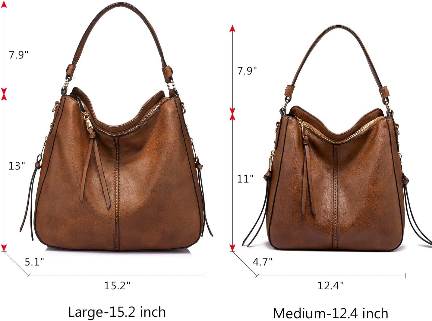 Realer Hobo Crossbody Bags for Women Designer Faux Leather Hobo Handba