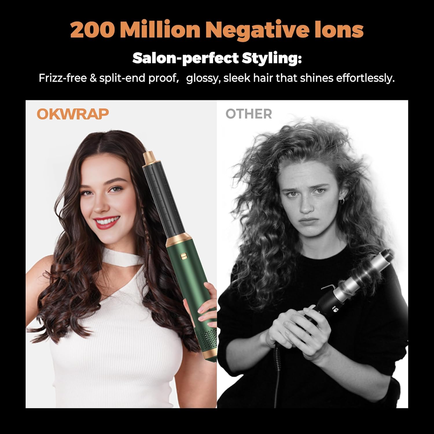 5 in 1 Blow Dryer Brush, Upgrade Hair Dryer Brush Set Negative Ion Air
