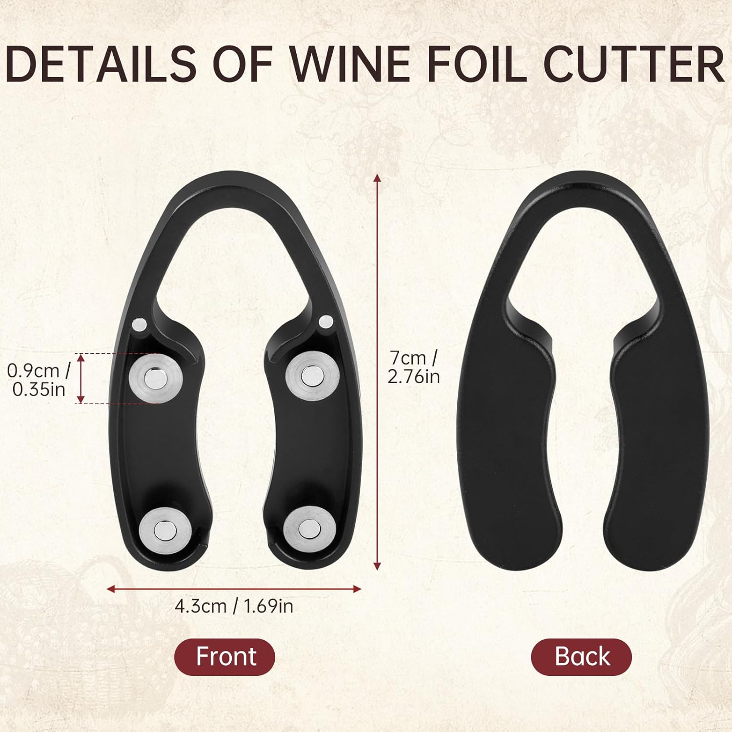 3 PCS Wine Foil Cutter, Foil Cutter for Wine Bottles, Wine Foil Cutter