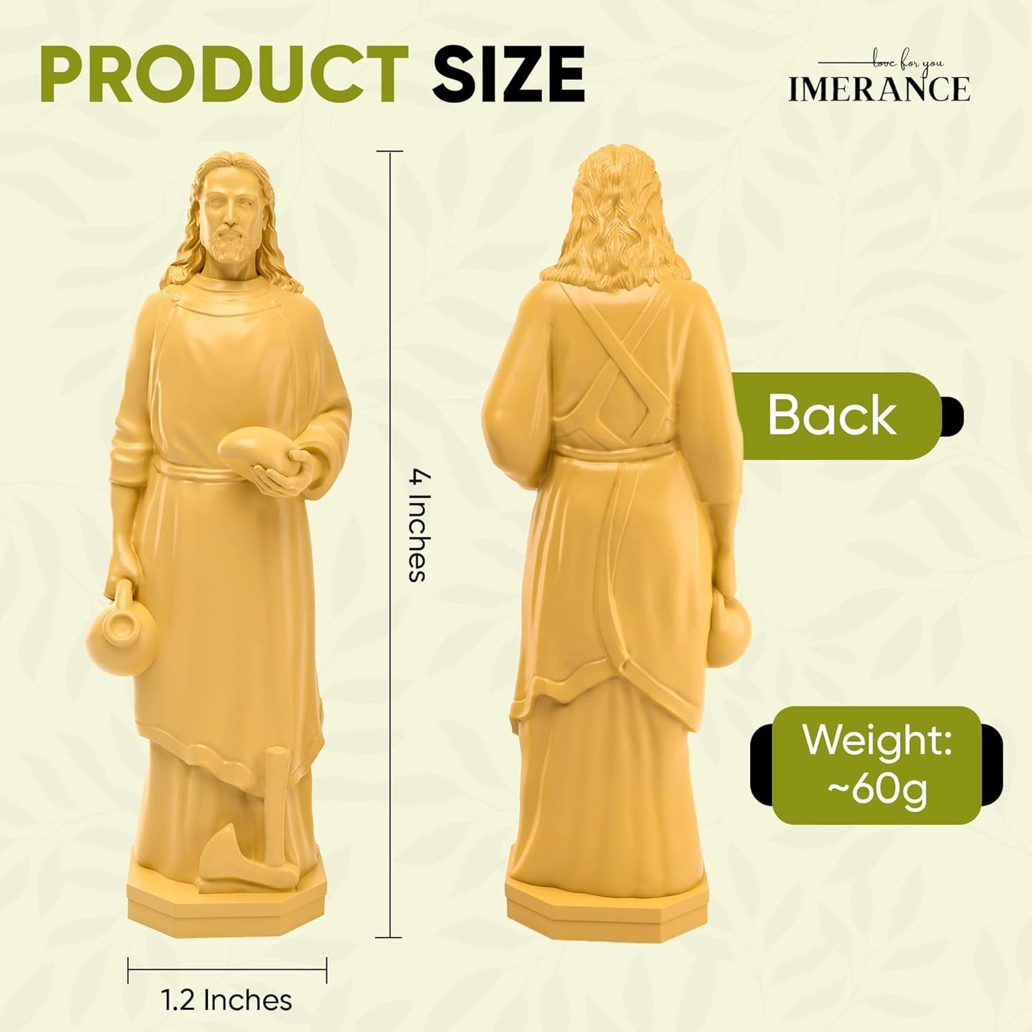 St Joseph Statue for Selling House,Faith-Based St Joseph Statue with House Selling Prayer Card, Ideal for Sell Homes,Religious Activities(Ivory 4Inch 1pcs)