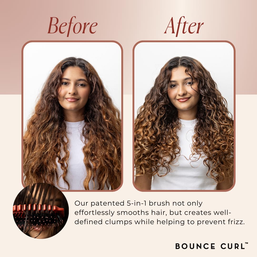 Bounce Curl Define EdgeLift Brush, 5-in-1 Tool for Effortlessly Define