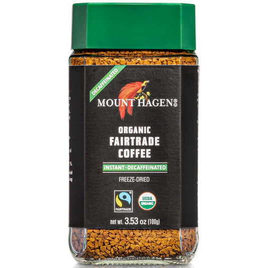 Mount Hagen 3.53oz Organic Freeze Dried Instant Decaf Coffee | Eco-fri