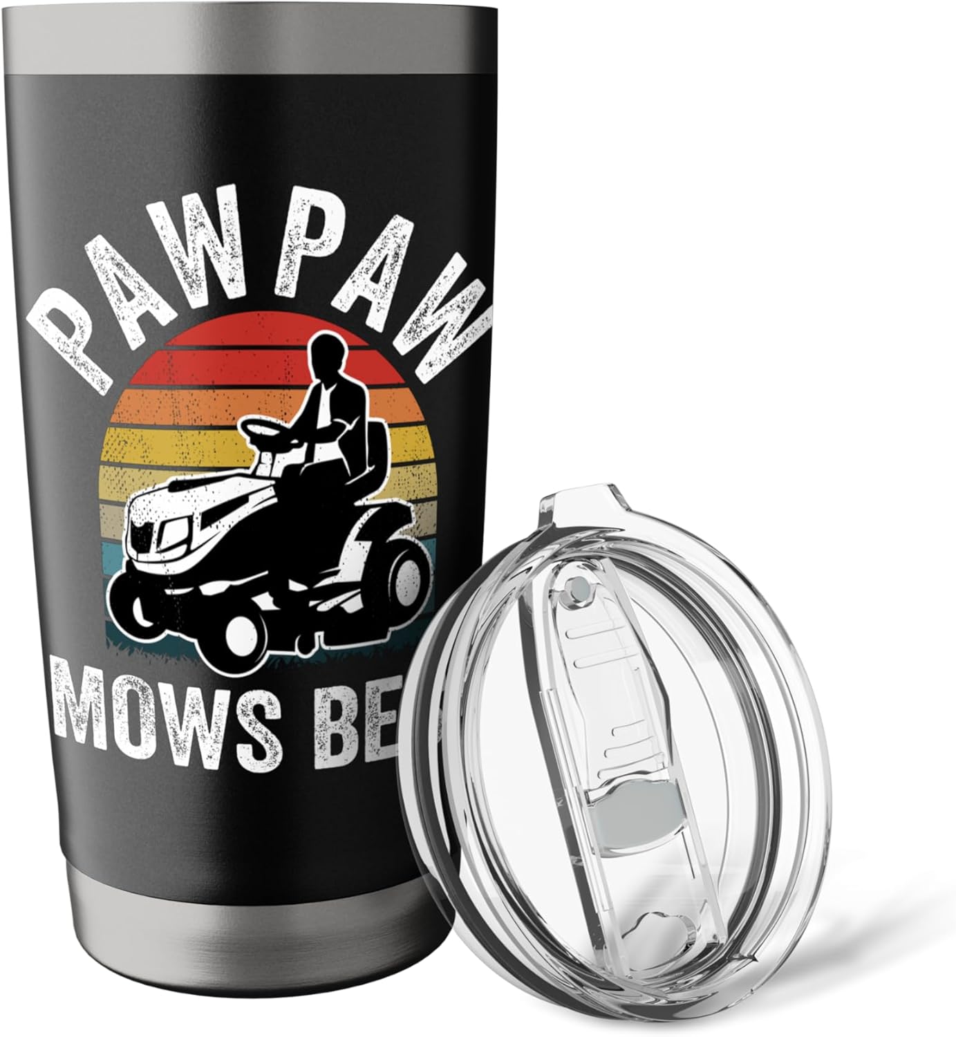 Pawpaw Mows Best Funny Gardener Lawn Care Father's Day Stainless Steel Insulated Tumbler