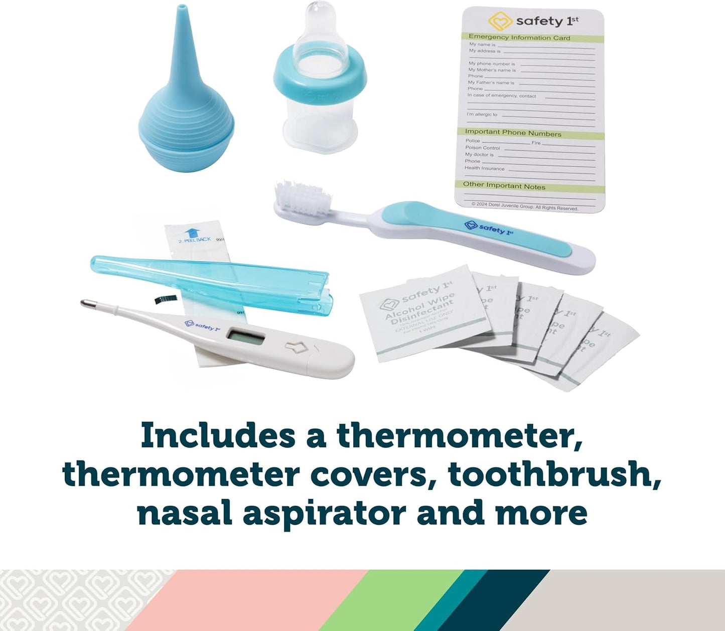 Safety 1st Deluxe Baby Healthcare and Grooming Kit, Arctic Blue, Newbo