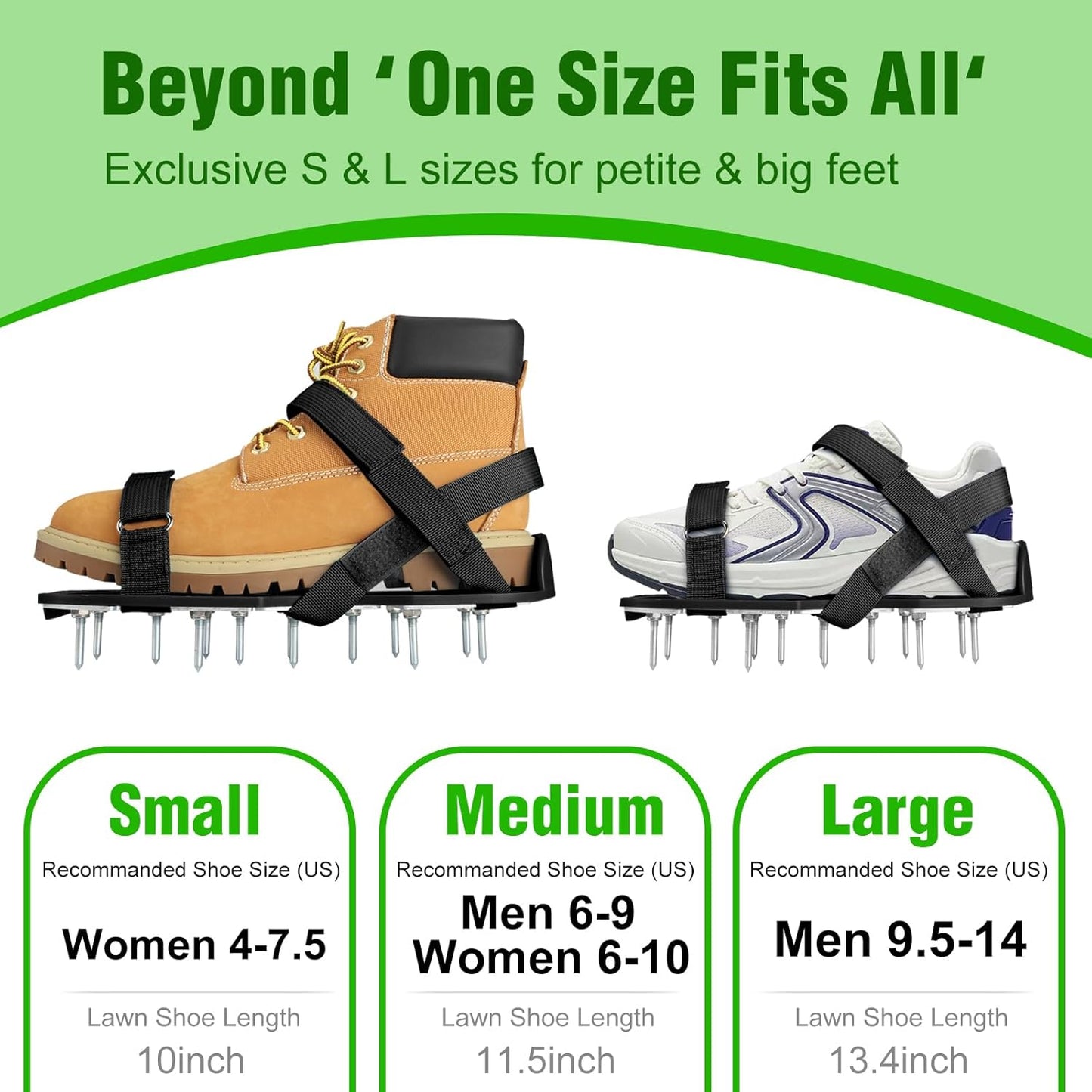 Lawn Aerator Shoes for Grass - Pre-Assembled Grass Aerator Shoes for L