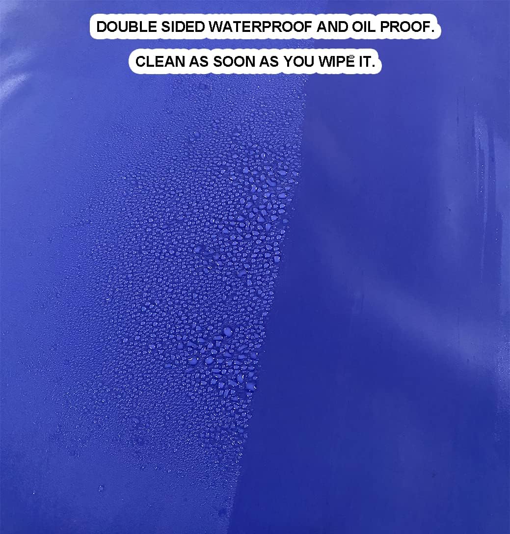 Chemical Resistant Vinyl Apron - Blue Plus Size Unisex PVC Aprons for 