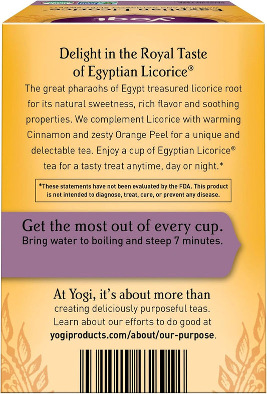 Yogi Tea, Egyptian Licorice, 16 Count, Packaging May Vary