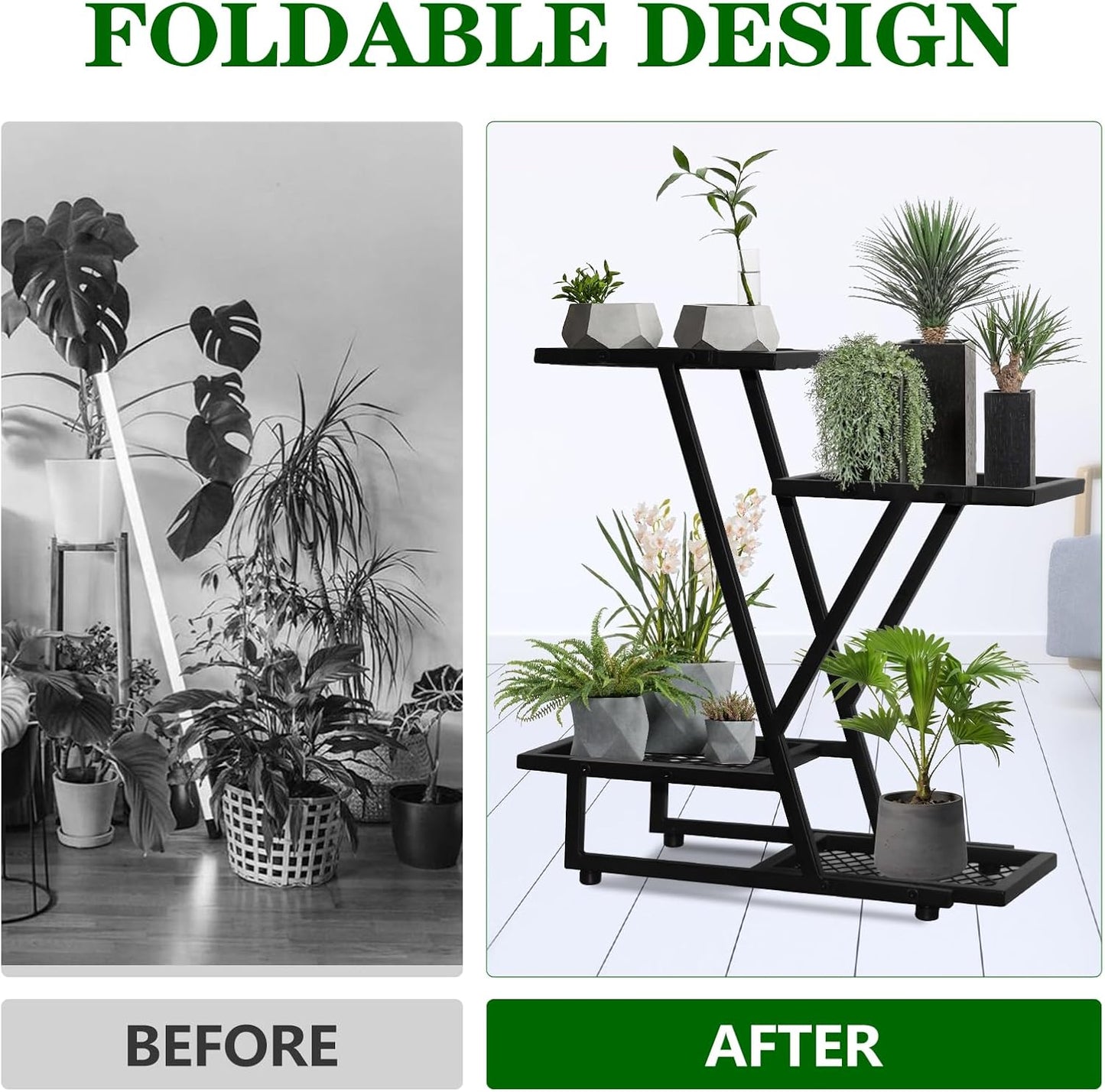 4Tier plant stand，outdoor plant stands for patio，Planter Display Shelv