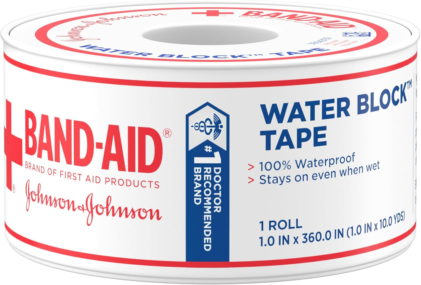 Band-Aid Brand First Aid Water Block 100% Waterproof Self-Adhesive Tap