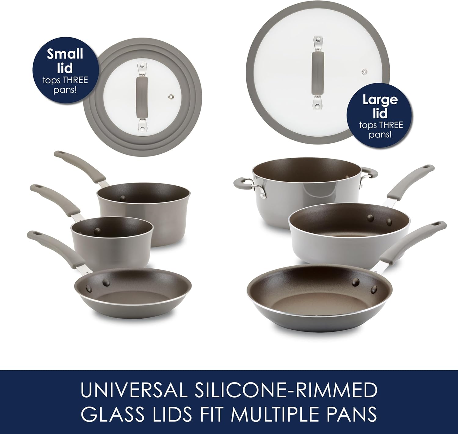 Rachael Ray Cook + Create Nonstick Cookware/Pots and Pan Set, 10 Piece