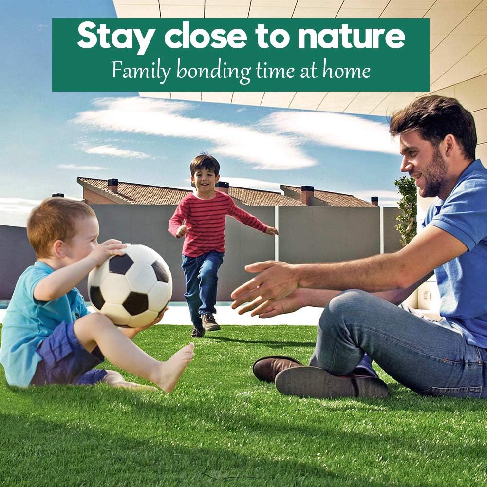 Synthetic Artificial Grass Turf 0.4" Customized Sizes, Drainage Holes Pet Faux Grass Astroturf Rug Carpet 4FTX6FT Indoor Outdoor Rug Area Garden Decor