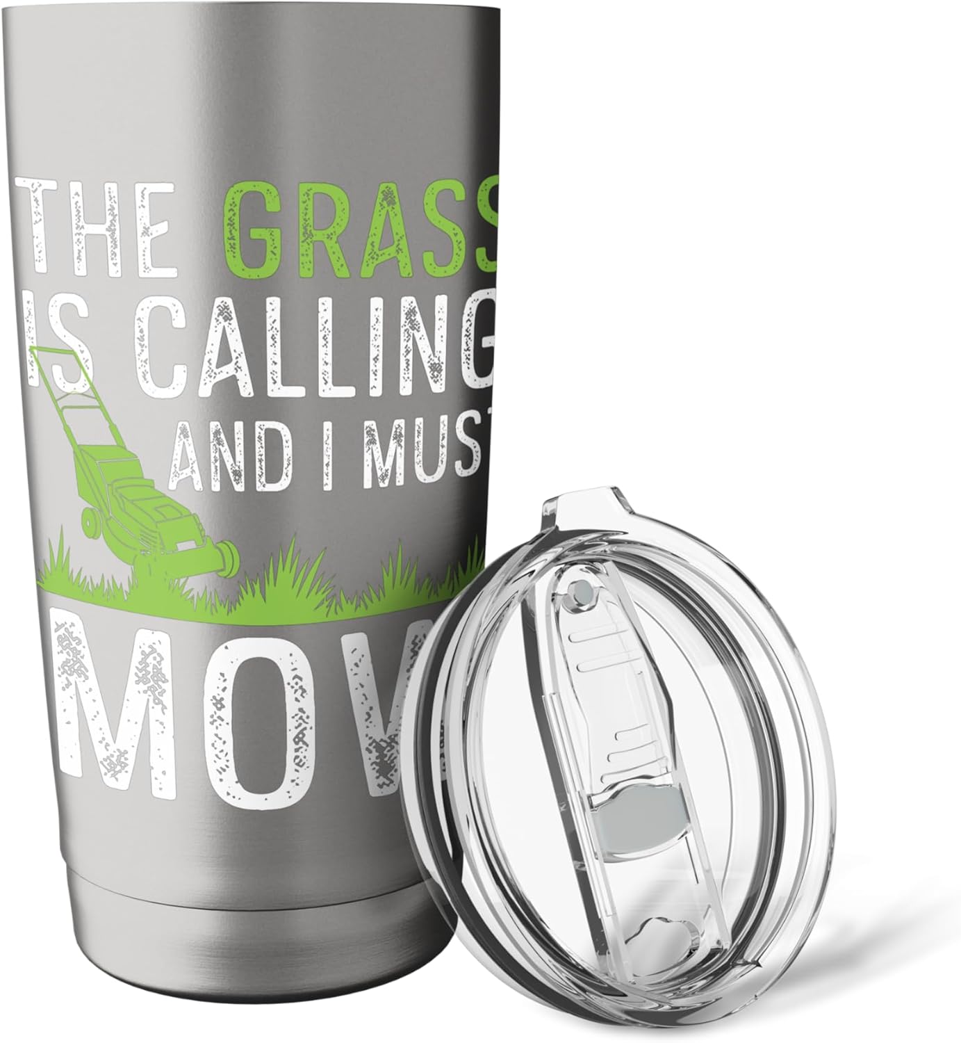 Lawn Care Shirt The Grass Is Calling I Must Go Lawn Mowing Stainless Steel Insulated Tumbler