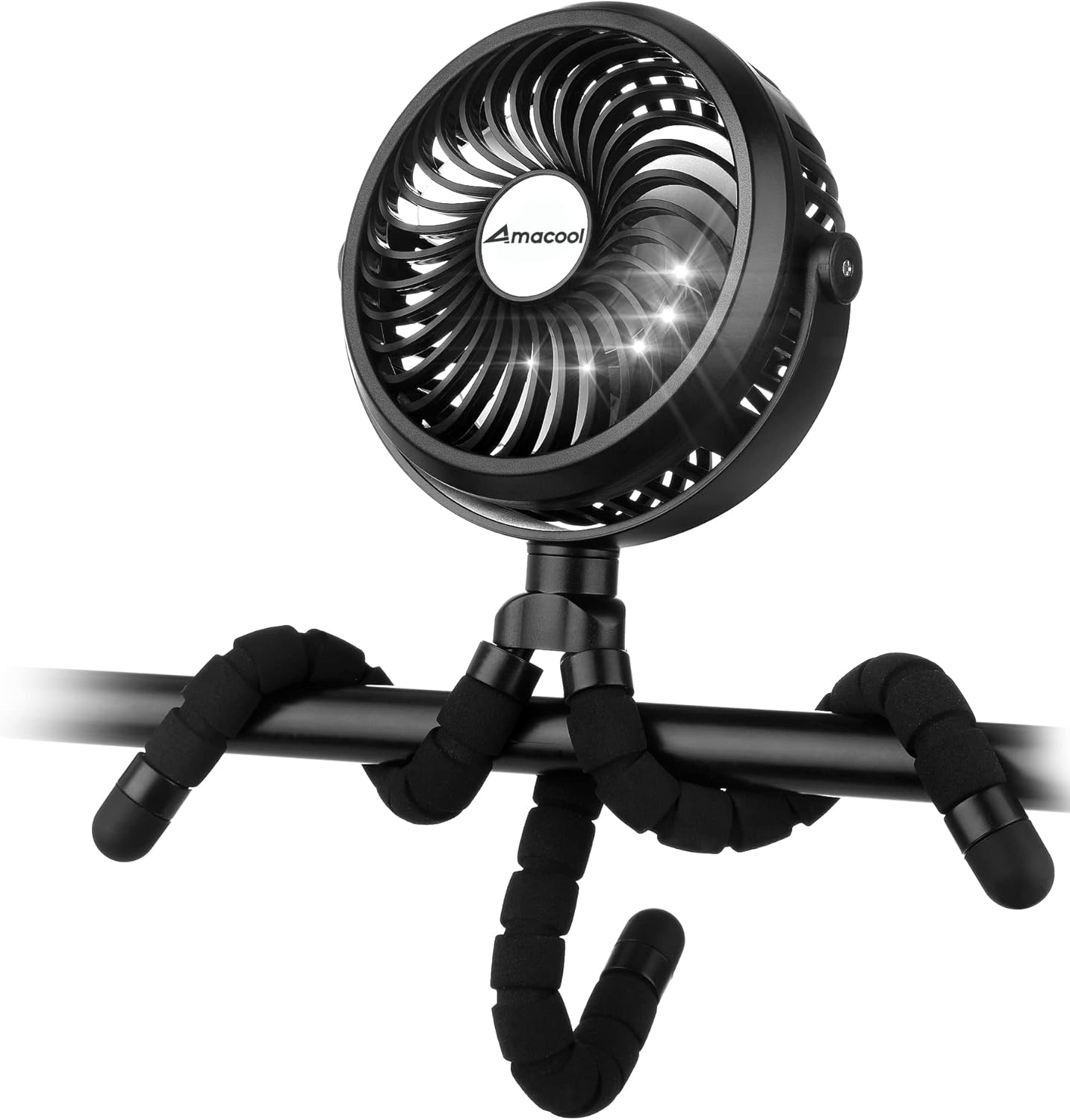 AMACOOL Battery Operated Stroller Fan, Baby Travel Essentials for Beac