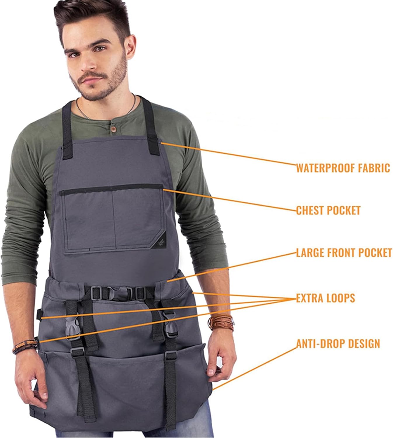 Gardening Apron for Women Men - Garden Harvest Apron with Quick Release Pocket and Adjustment Cross Strap, Washable Harvesting Picking Pouch for Gardener Fruit Vegetable Outdoor Orchard Farm