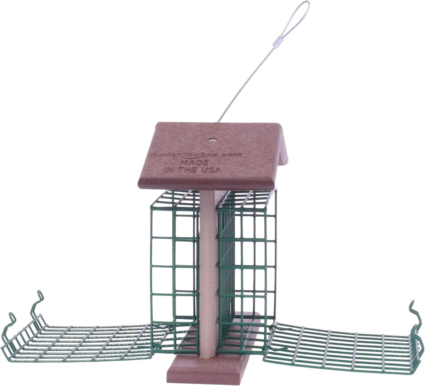 AmishToyBox Double Suet Bird Feeder, Eco-Friendly Poly Lumber (Milwauk