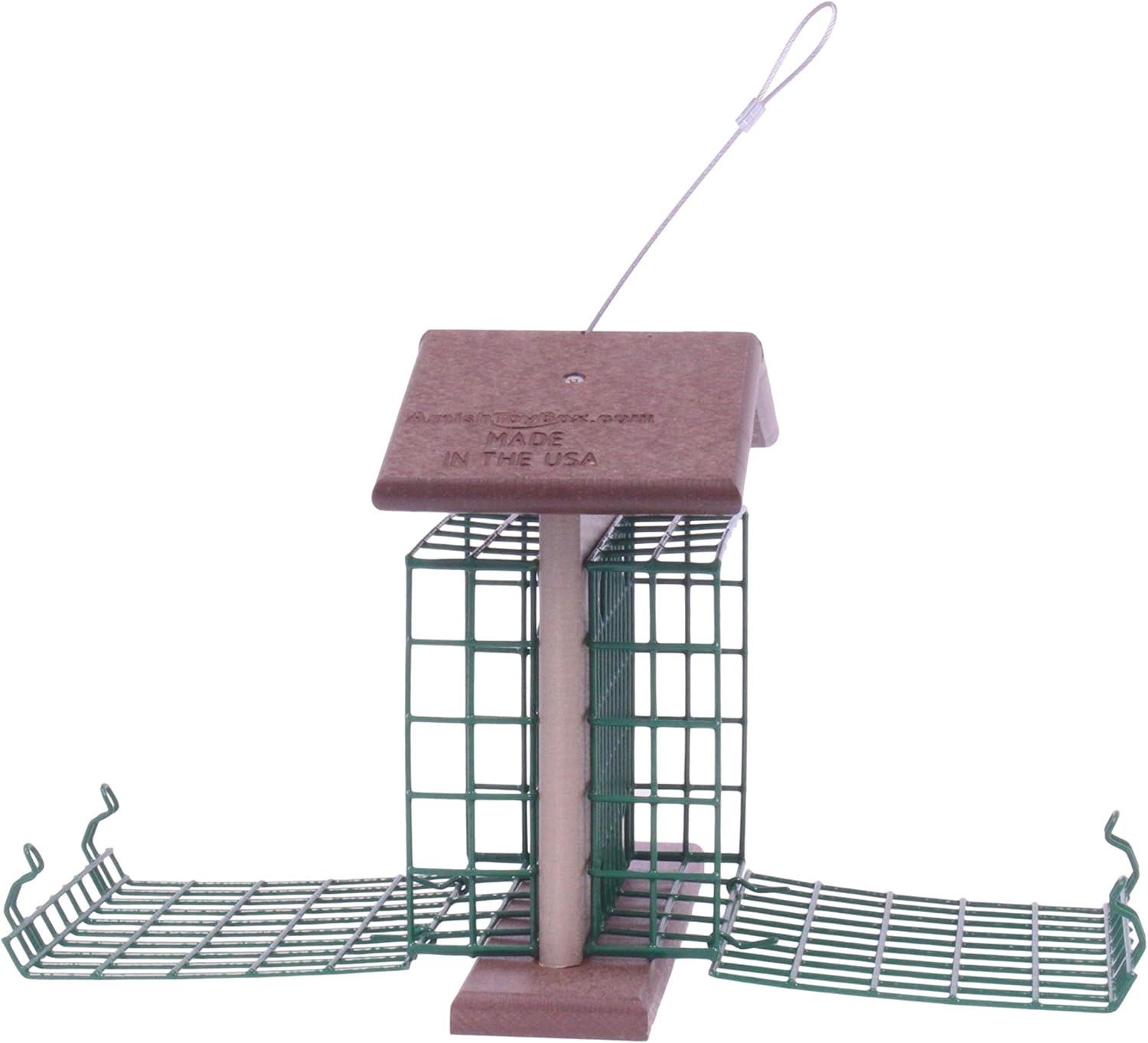 AmishToyBox Double Suet Bird Feeder, Eco-Friendly Poly Lumber (Milwauk