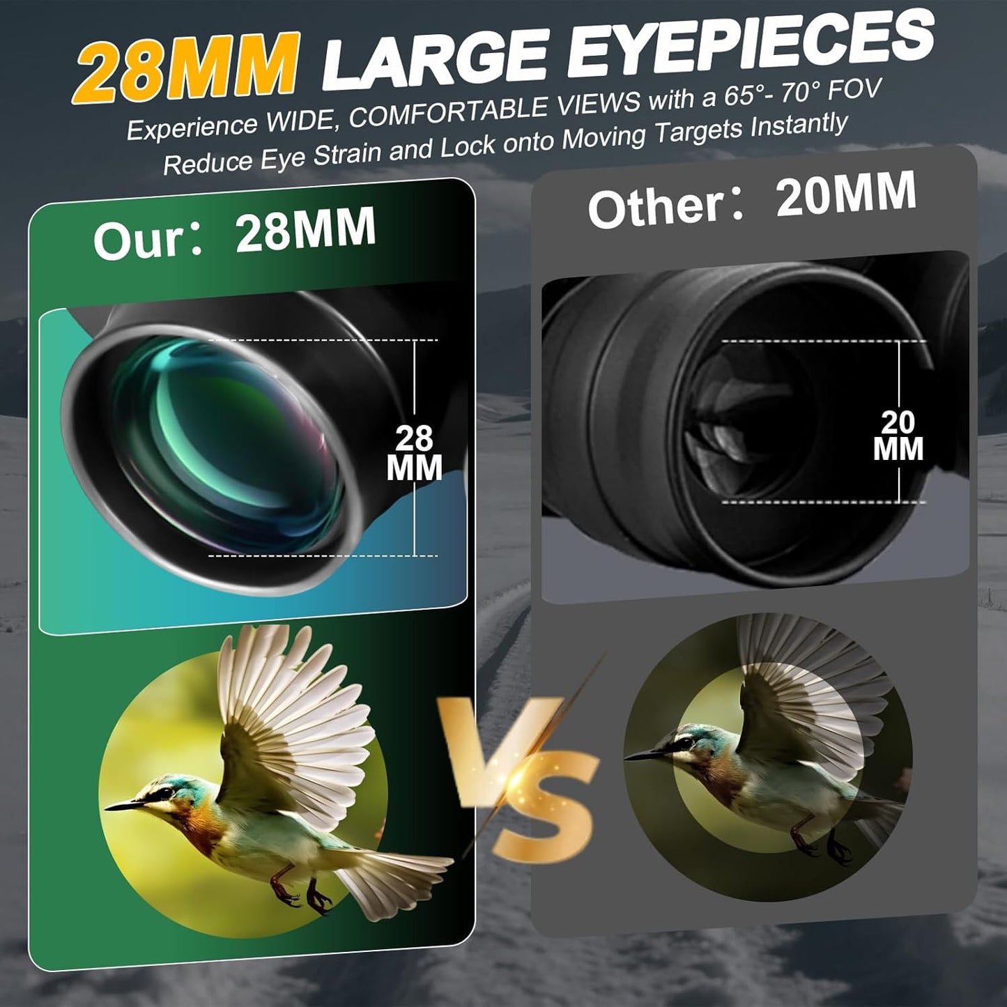 20x50 Binoculars for Adults, HD High-Powered Binoculars, Non-Slip Grip, Waterproof, Shockproof, Low-Light Vision for Bird Watching, Hunting, Traveling, and Sightseeing